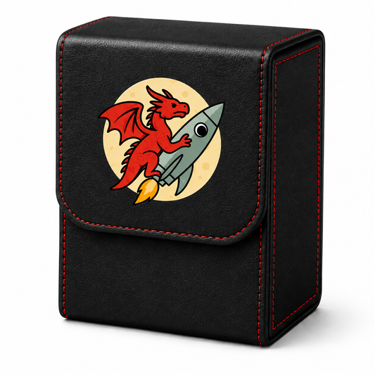 To The Moon Dragon Rocket Card Deck Box
