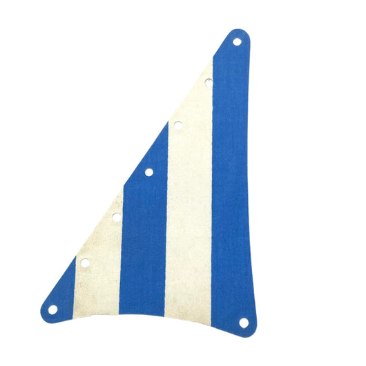 Cloth Sail Triangular 15x22 with Blue Thick Stripes Pattern, Part# sailbb20