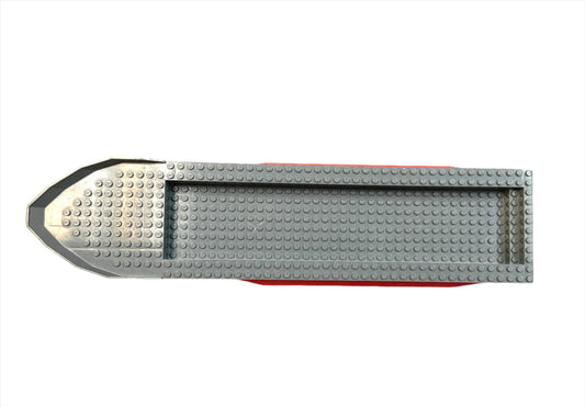 Boat, Hull Unitary 51 x 12 x 6 with Side Bulges with Dark Bluish Gray Top (62791 / 54101), Part# 62791c01