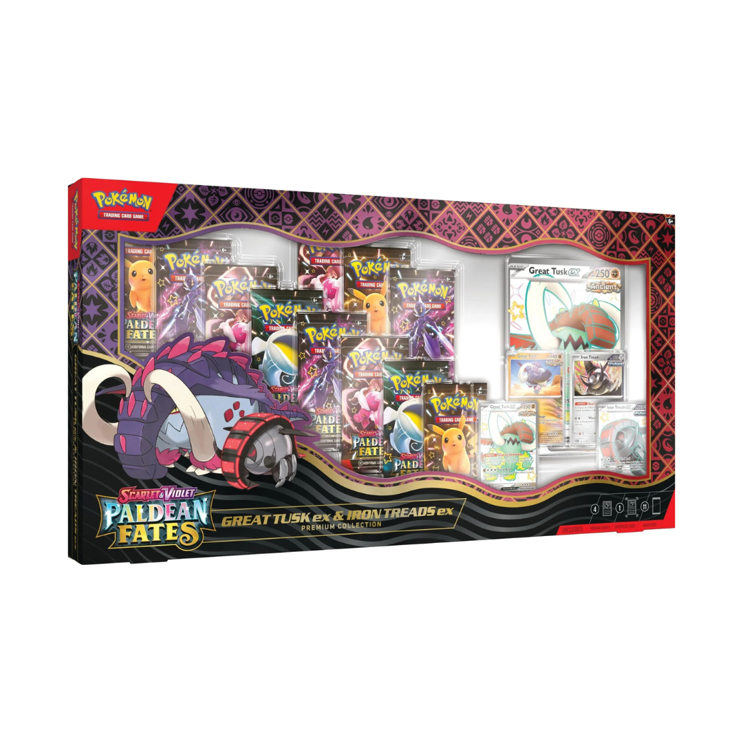 Pokemon - Paldean Fates Great Tusk Ex & Iron Treads Ex Premium Collection