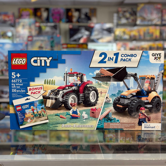 City Bundle Pack, 2 in 1 Combo Pack with Bonus Pack (Sets 30590, 60287, and 60385) - Big Wheel Gift Set, 66772 - City Set
