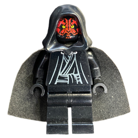 Darth Maul - Hood and Cape, Silver Neck Clasp, sw0394 - Star Wars Minifigure