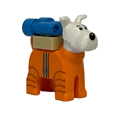 Snowy, Fox Terrier with Molded Orange Spacesuit, 117247pb01 - Ideas Minifigure