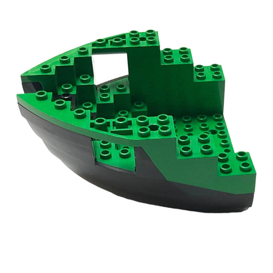 Boat, Hull Small Bow 12 x 12 x 5 1/3 with Green Top (6050/6051), Part# 6050c04
