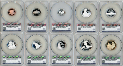 2026-S Semiquincentennial US Mint Proof Set CAC PR70 First Day of Delivery Flag Label