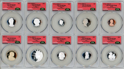 2026-S Semiquincentennial US Mint Proof Set CAC PR70 First Day of Delivery Feigenbaum Label