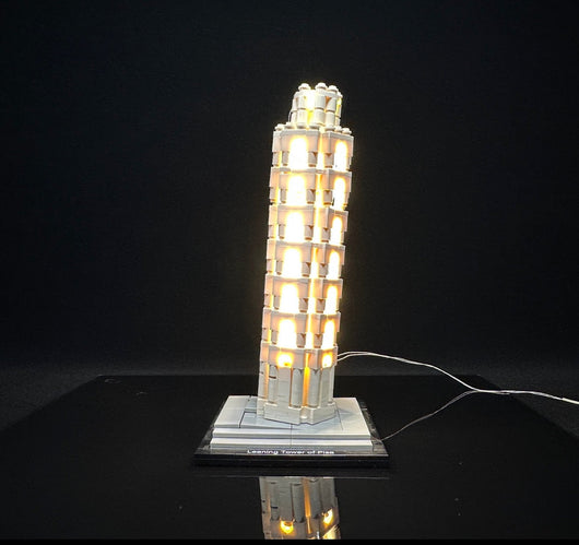 The Leaning Tower of Pisa 21015 Custom Lighting Kit for Set