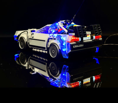 The Delorean Time Machine 21103 Custom Lighting Kit for Set