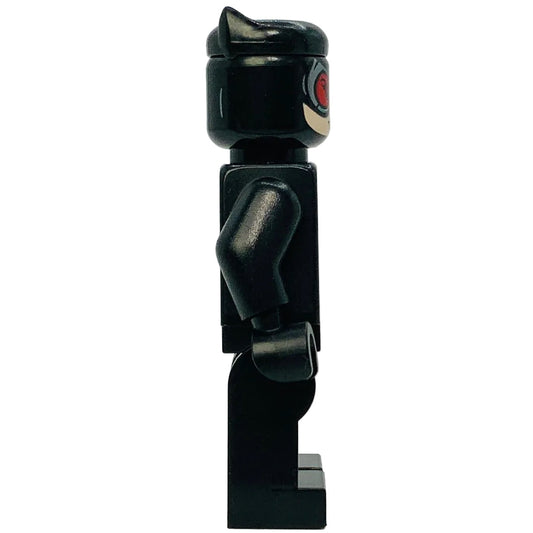 Catwoman - Black Suit and Mask, Red Lenses, Leg Straps, sh1089 - DC Minifigure