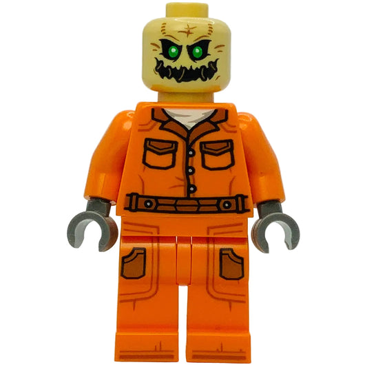 Scarecrow - No Hat, Prison Jumpsuit, Side Pockets, sh1085 - DC Minifigure