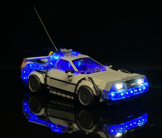 Time Machine Back to the Future 77256 Custom Lighting Kit for Set
