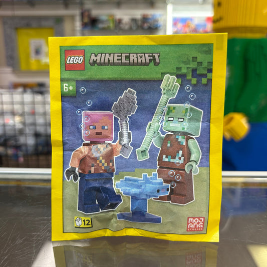 Adventurer with Drowned and Axolotl paper bag, 662303 - Minecraft Set