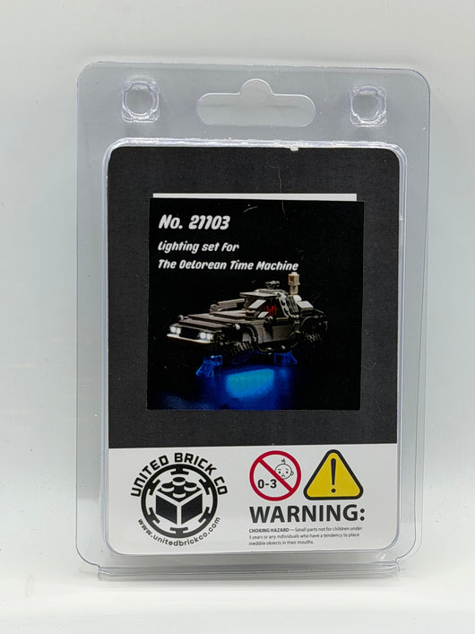 The Delorean Time Machine 21103 Custom Lighting Kit for Set