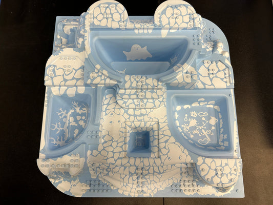 Baseplate, Raised Belville Castle with Arctic Pattern, 33214pb01