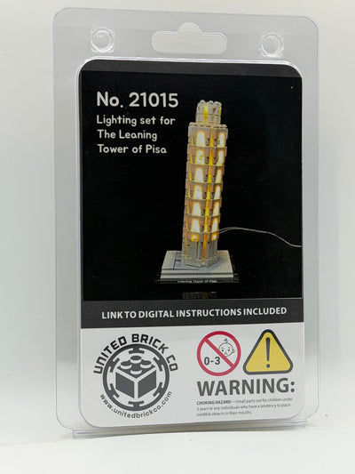 The Leaning Tower of Pisa 21015 Custom Lighting Kit for Set