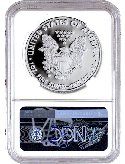 1986-2021 Silver Eagle 36-pc set NGC PF70 Mercanti Signed with 1995-W