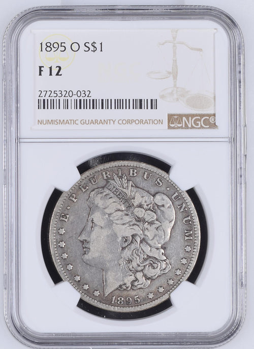 1895-O S$1 Morgan Silver Dollar F12 NGC