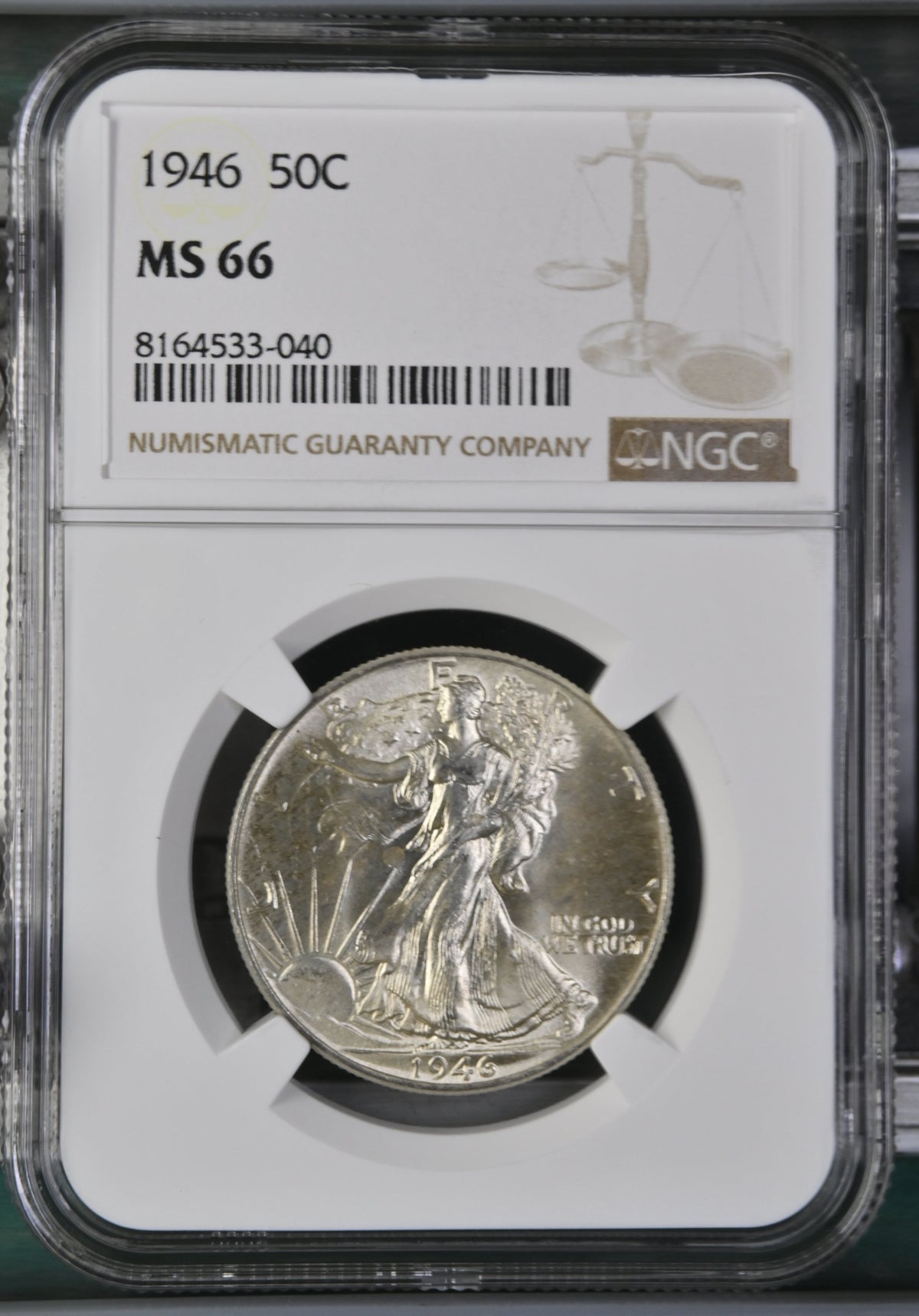 1946 50C Walking Liberty Half Dollar - MS66 NGC