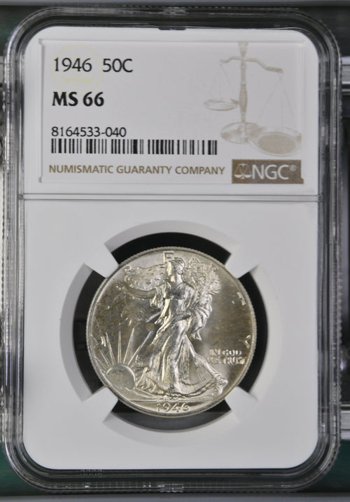 1946 50C Walking Liberty Half Dollar - MS66 NGC