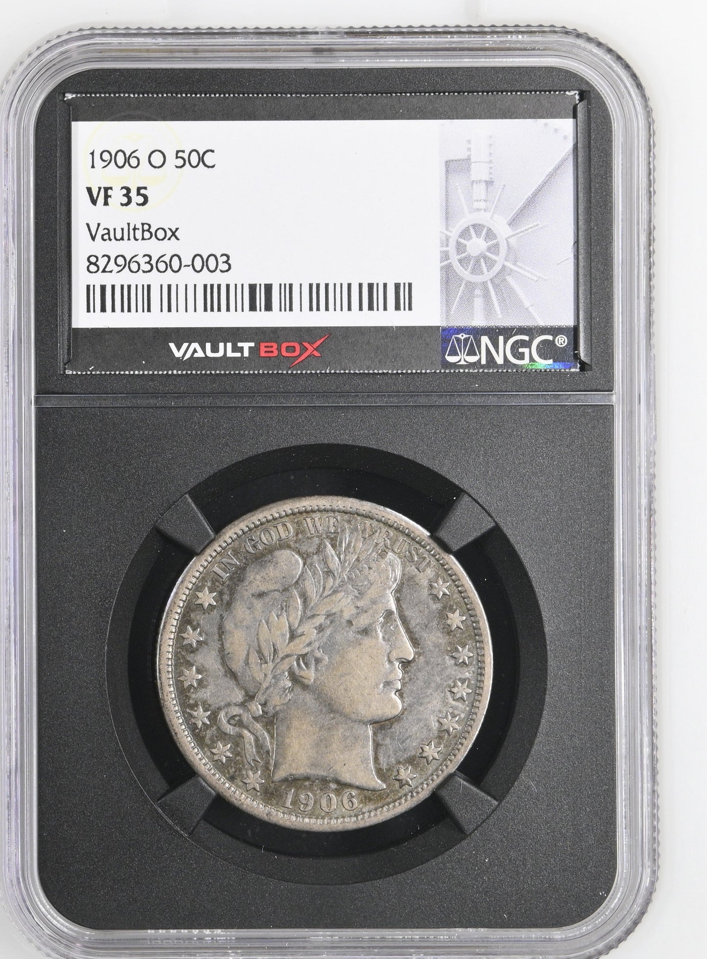 Vaultbox 1906-O 50C Barber Half Dollar VF35 NGC