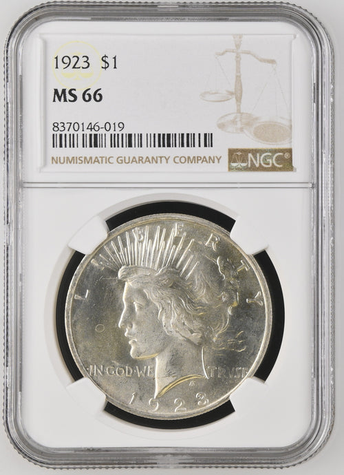 1923 $1 Peace Dollar MS66 NGC