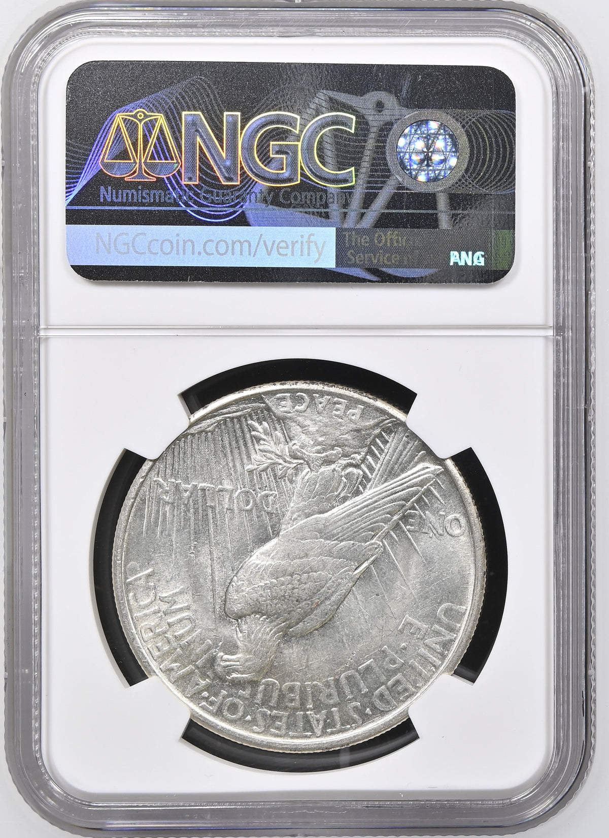1921 $1 Peace Dollar High Relief MS62 NGC