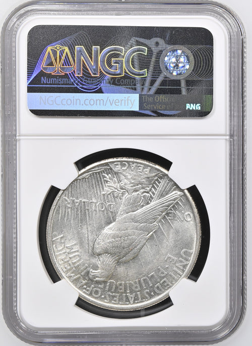 1921 $1 Peace Dollar High Relief MS62 NGC