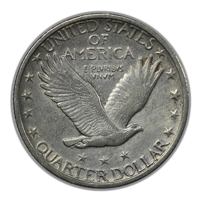 1918-S Standing Liberty Quarter 25C Raw XF/AU Extra Fine / About Uncirculated