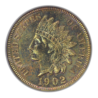 1902 Proof Indian Head Cent 1C ANACS Soapbox PR63RB - TONED!