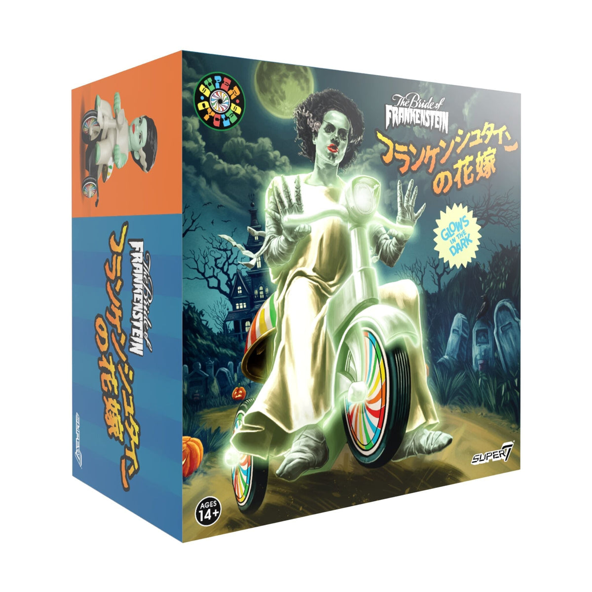 Universal Monsters Super Cycles - Bride of Frankenstein  (Glow w/ Glow Trike)