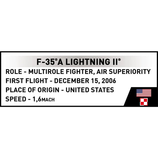 F-35A Lightning II "Husarz" Fighter Jet: COBI Set #5904