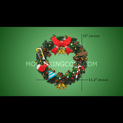 MK 10073 Christmas Eucalyptus Wreath Building Set | 1,002 PCS