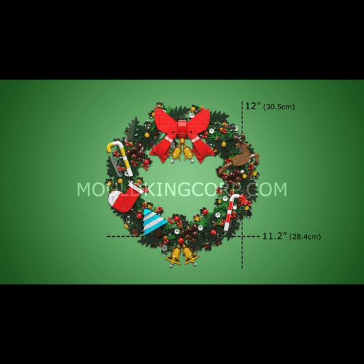 MK 10073 Christmas Eucalyptus Wreath Building Set | 1,002 PCS