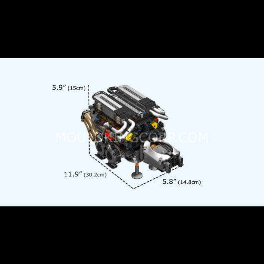 MK 10131 BGT Motorised W16 Engine Building Set | 952 Pcs