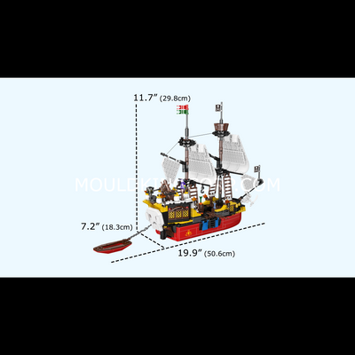 MK 10137 Redbeard’s Revenge Ship Model Building Set | 928 Pcs