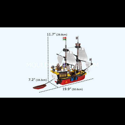 MK 10137 Redbeard’s Revenge Ship Model Building Set | 928 Pcs