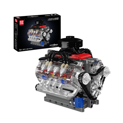 MK 10171 Chevy LSX454 Motorized V8 Engine Building Set | 487 Pcs