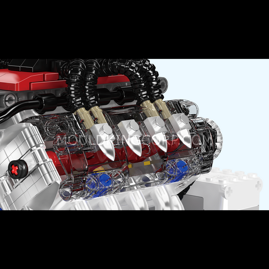 MK 10171 Chevy LSX454 Motorized V8 Engine Building Set | 487 Pcs