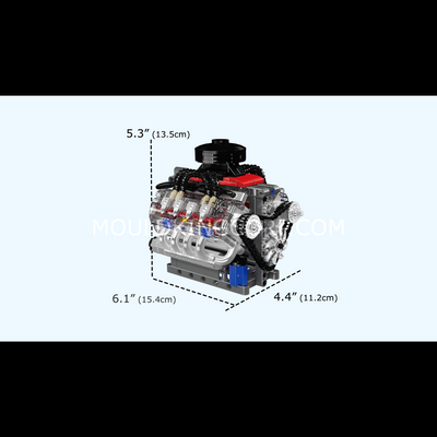 MK 10171 Chevy LSX454 Motorized V8 Engine Building Set | 487 Pcs