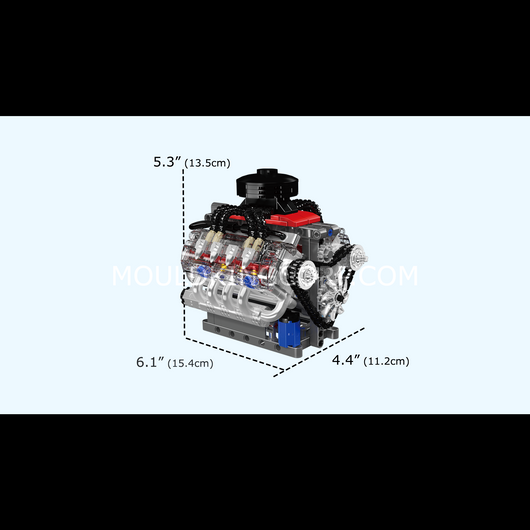 MK 10171 Chevy LSX454 Motorized V8 Engine Building Set | 487 Pcs