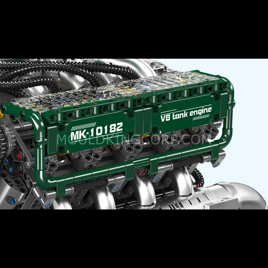MK 10182 Motorised V8 Tank Engine Building Set | 2,250 Pcs