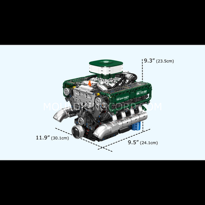 MK 10182 Motorised V8 Tank Engine Building Set | 2,250 Pcs
