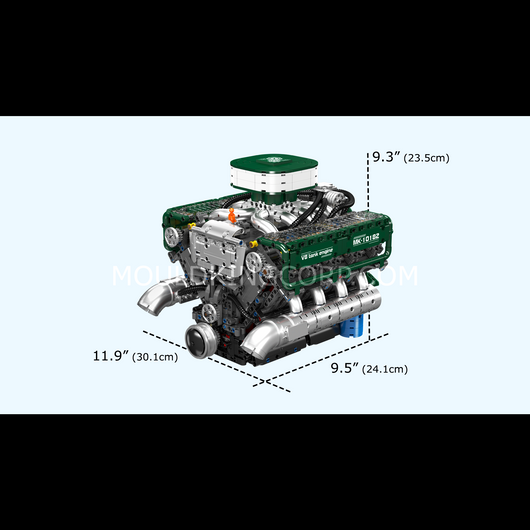 MK 10182 Motorised V8 Tank Engine Building Set | 2,250 Pcs