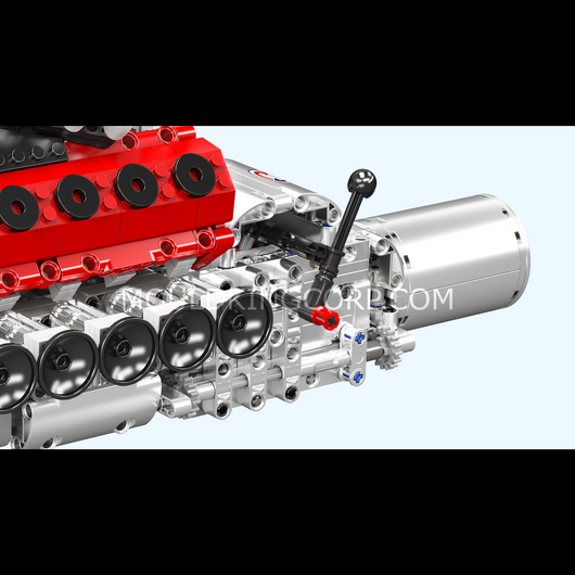 MK 10210 Motorized V12 Naturally Aspirated Engine Model Building Block Set | 1,366 Pcs