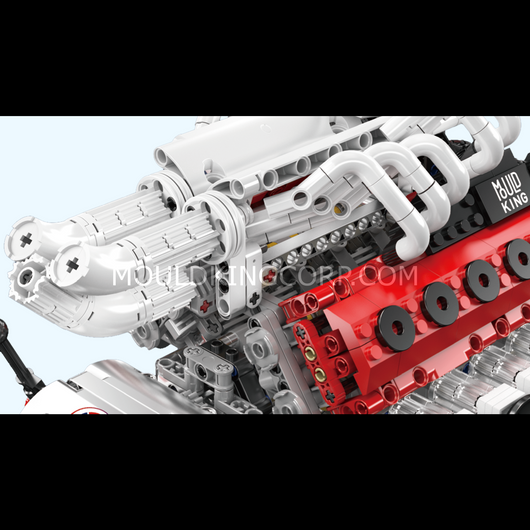 MK 10210 Motorized V12 Naturally Aspirated Engine Model Building Block Set | 1,366 Pcs