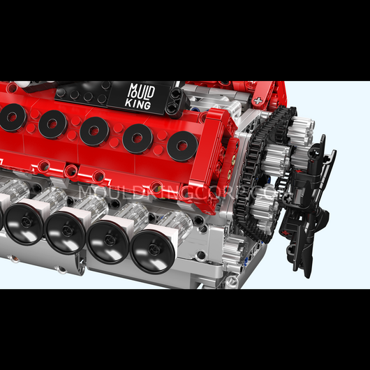 MK 10210 Motorized V12 Naturally Aspirated Engine Model Building Block Set | 1,366 Pcs