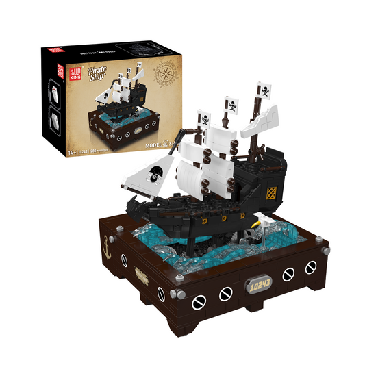 MK 10243 Motorized Pirate Ship & Moving Wave Building Set | 1,280 Pcs