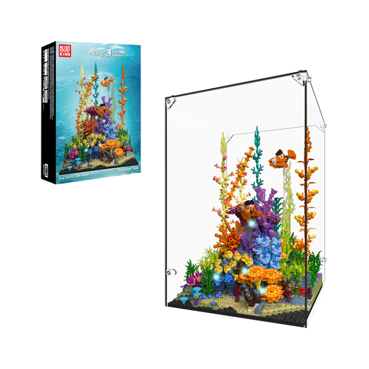 MK 10270 Light-Up Coral Reef Aquarium & Acrylic Case Building Set | 2,428 Pcs