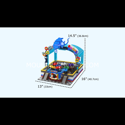 MK 11018 Electric Magnetic Bumper Cars Arena Building Set | 2,044 Pcs