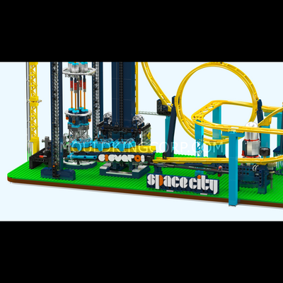 MK 11031 Motorized Space Elevator Amusement Park Building Set | 3,118 Pcs